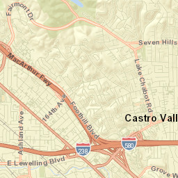 Castro Valley Street Map