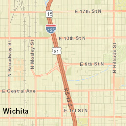 Wichita, Kansas Street Map