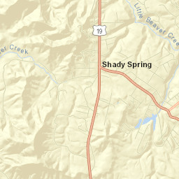 Shady Spring Street Map