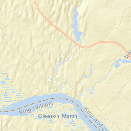 King and Queen Court House Street Map