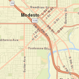 Modesto Street Map