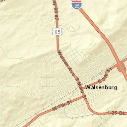 Walsenburg Street Map