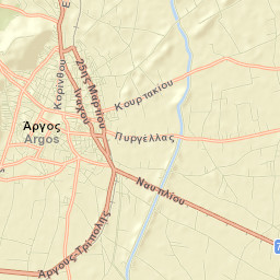 Árgos Street Map