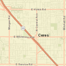 Ceres Street Map