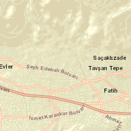 Onikişubat Street Map