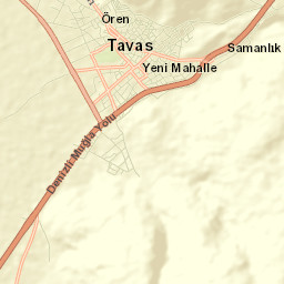 Tavas Street Map