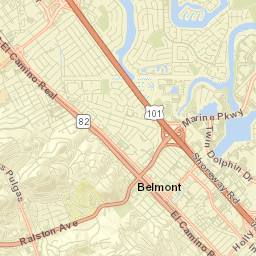 CA-82 Belmont California  Street Map