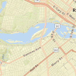 Richmond, Virginia Street Map