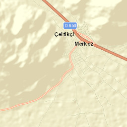 Çeltikçi İlçesi Street Map