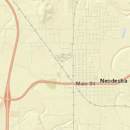 Neodesha Street Map