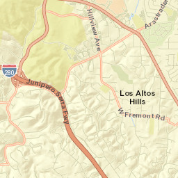 Los Altos Hills Street Map