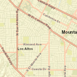 285 Pettis Ave Mountain View CA Street Map
