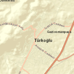 Türkoğlu İlçesi Street Map