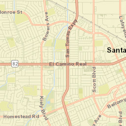 Santa Clara, California Street Map