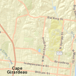 Cape Girardeau Street Map
