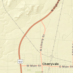 Cherryvale Street Map