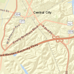 Central City Street Map