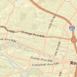1099 Shenandoah Avenue Northwest, Roanoke Street Map