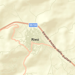 Riesi Street Map