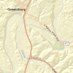 Greensburg Street Map