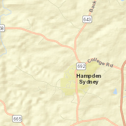 Hampden Sydney Street Map