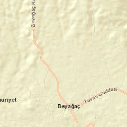 Beyağaç İlçesi Street Map