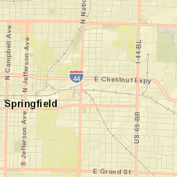 Springfield, Missouri Street Map