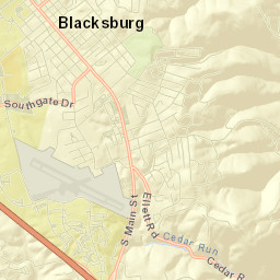 Blacksburg Street Map