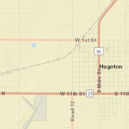 Hugoton Street Map