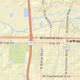 210-298 East Chestnut Street, Carthage, MO Street Map