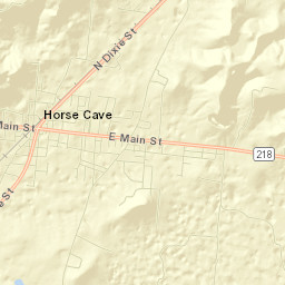 Horse Cave Street Map