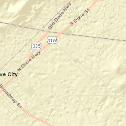 Cave City Street Map
