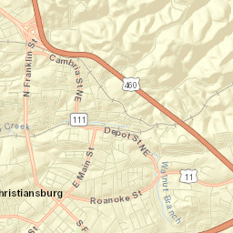 Christiansburg Street Map
