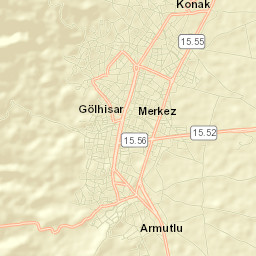 Gölhisar Street Map