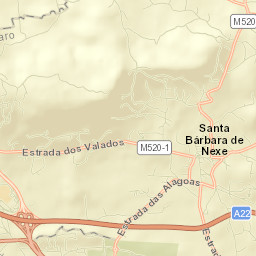 Santa Bárbara de Nexe Street Map