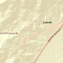 Çameli İlçesi Street Map