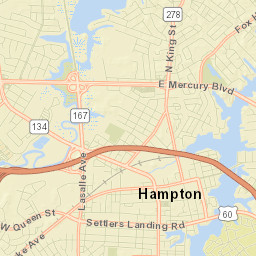 Hampton, Virginia Street Map
