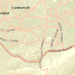 Şahinbey İlçesi Street Map