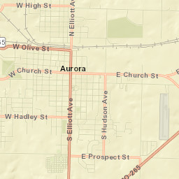 Aurora Street Map