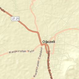 Oğuzeli Street Map