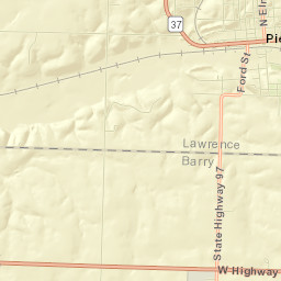 Pierce City Street Map