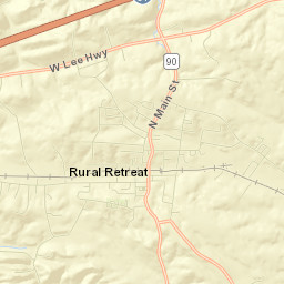 Rural Retreat Street Map