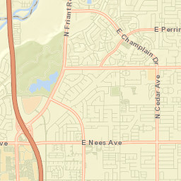 1667-1675 E Cole Ave, Fresno, CA Street Map
