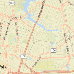 Norfolk, Virginia Street Map