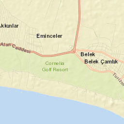 Belek Street Map