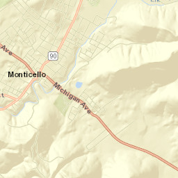 Monticello Street Map