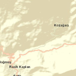 Gündoğmuş İlçesi Street Map
