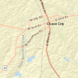 Chase City Street Map