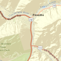 Pineville Street Map