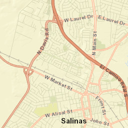 Salinas, California Street Map